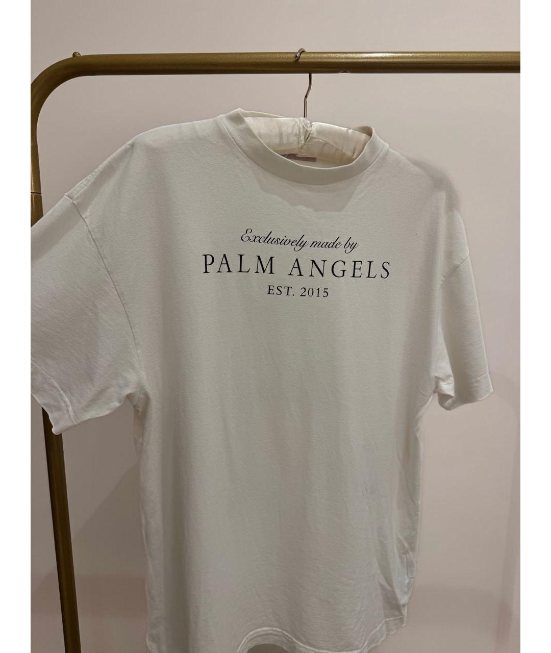 PALM ANGELS Белая хлопковая футболка, фото 6