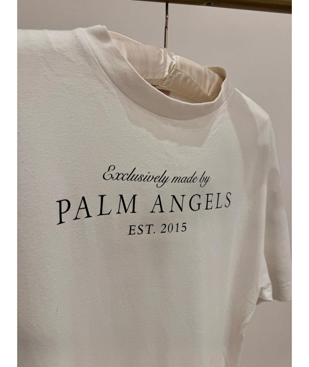 PALM ANGELS Белая хлопковая футболка, фото 2