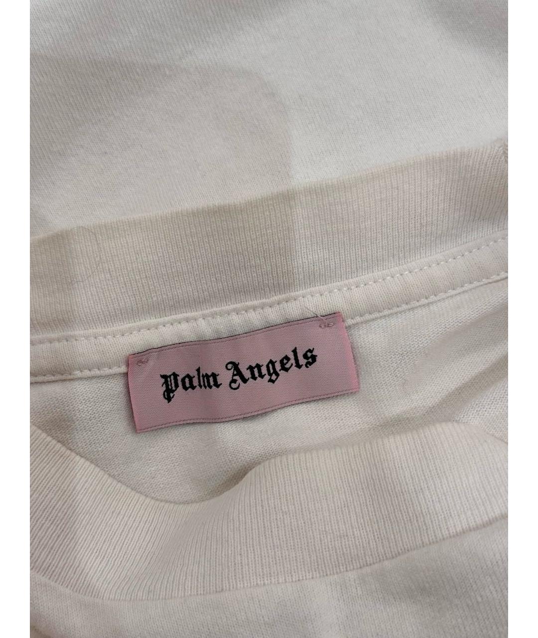 PALM ANGELS Белая хлопковая футболка, фото 5
