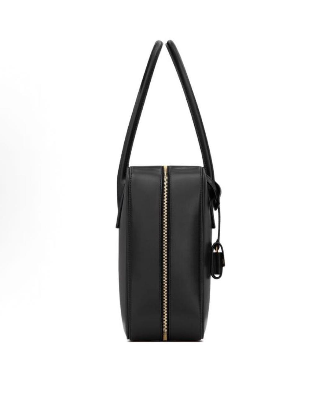 SAINT LAURENT Черная кожаная сумка тоут, фото 2