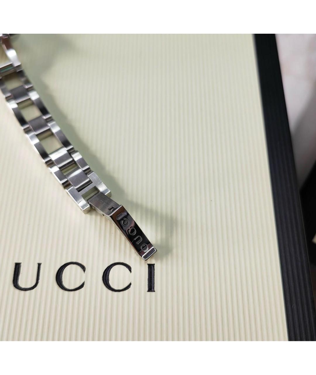GUCCI Серебряные металлические часы, фото 6