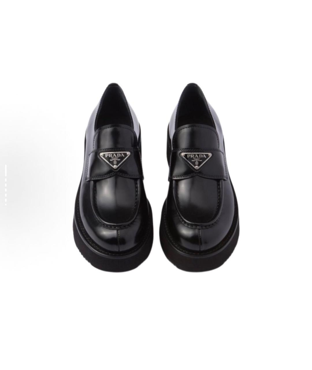 PRADA Черные кожаные лоферы, фото 2