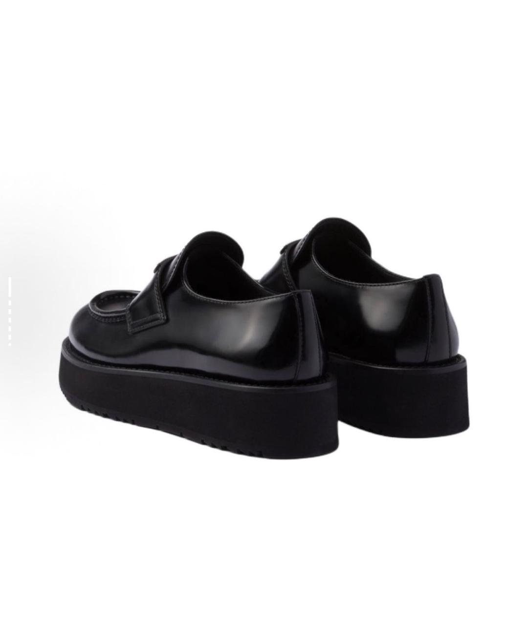 PRADA Черные кожаные лоферы, фото 4