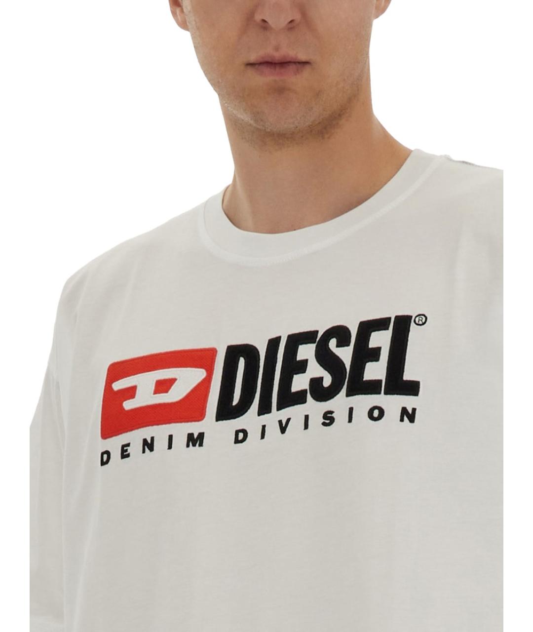 DIESEL Белая хлопковая футболка, фото 5