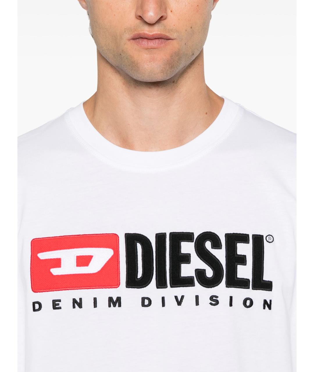 DIESEL Белая хлопковая футболка, фото 6