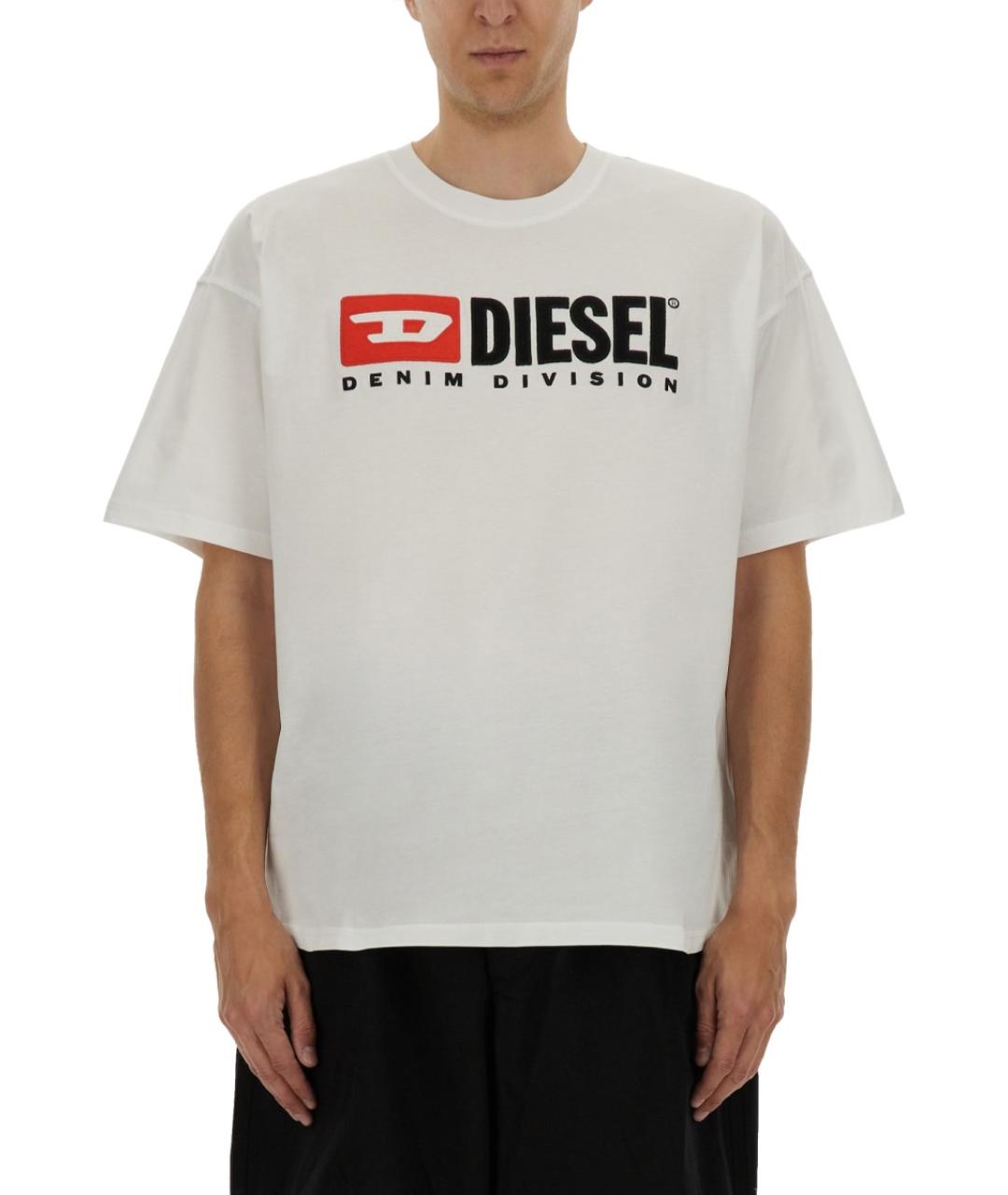 DIESEL Белая хлопковая футболка, фото 2