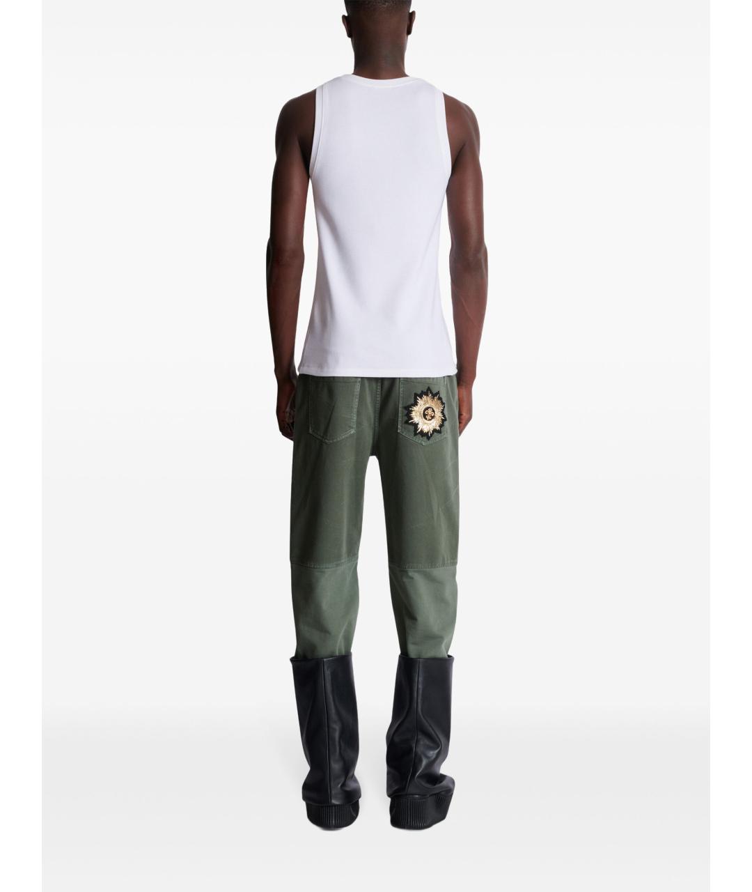 BALMAIN Белая хлопковая майка, фото 4