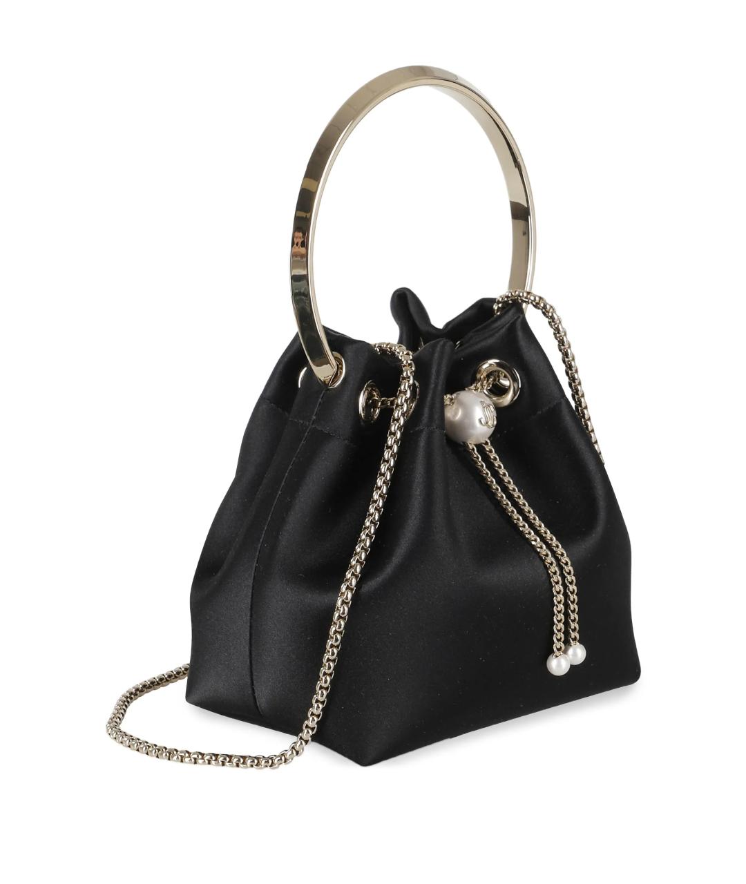 JIMMY CHOO Черная кожаная сумка с короткими ручками, фото 3