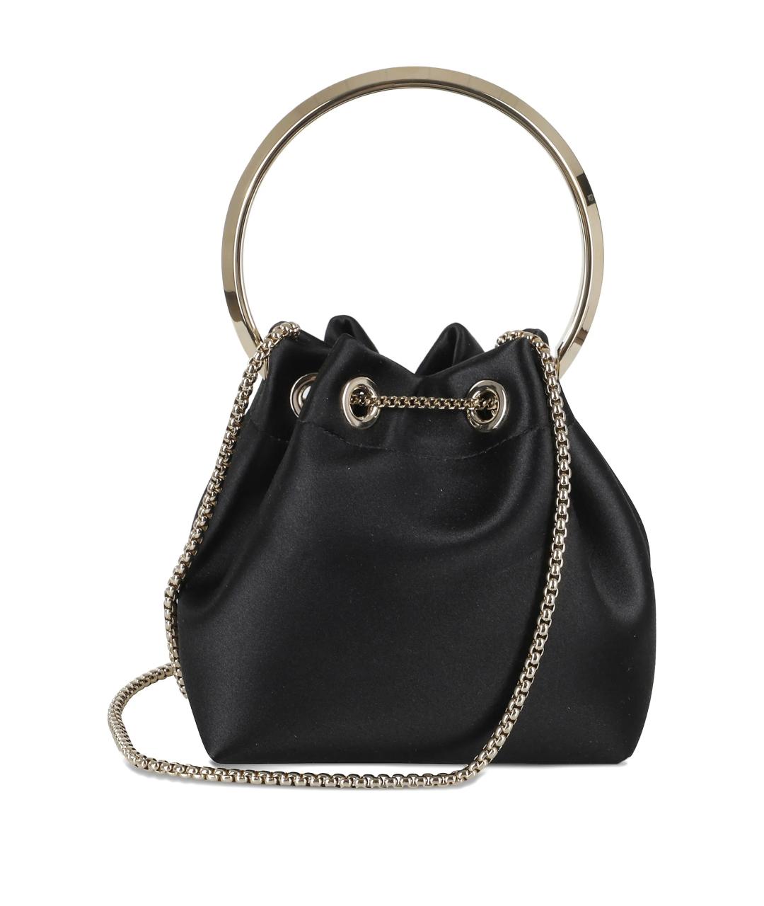 JIMMY CHOO Черная кожаная сумка с короткими ручками, фото 2