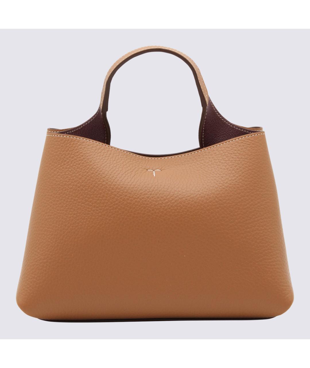 TOD'S Бежевая кожаная сумка тоут, фото 2