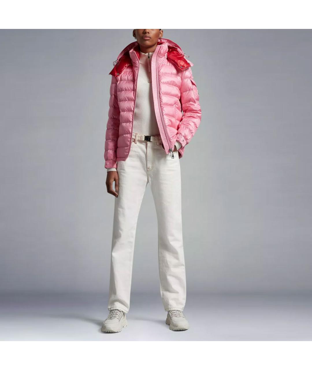 MONCLER Розовый пуховик, фото 2