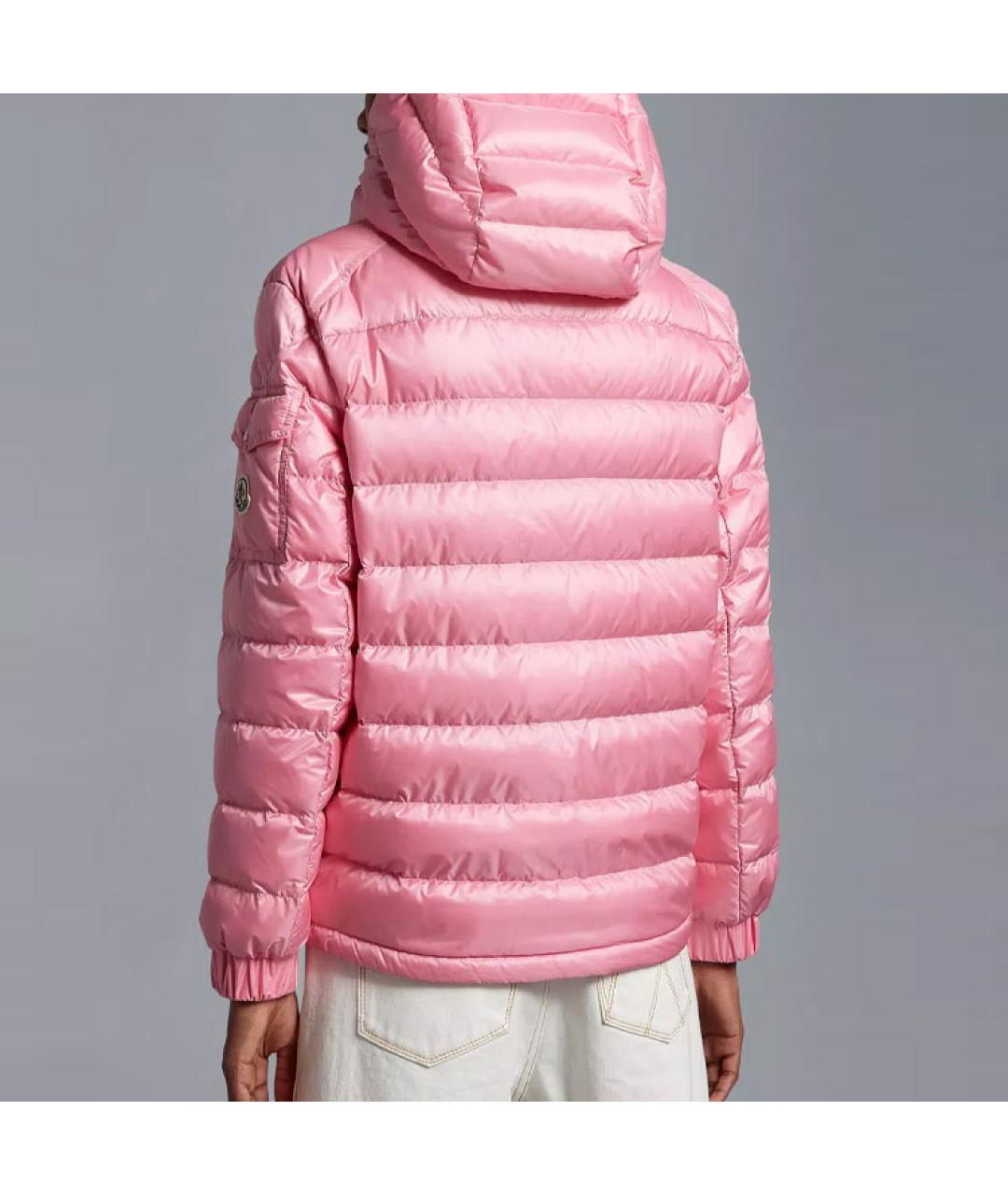 MONCLER Розовый пуховик, фото 3