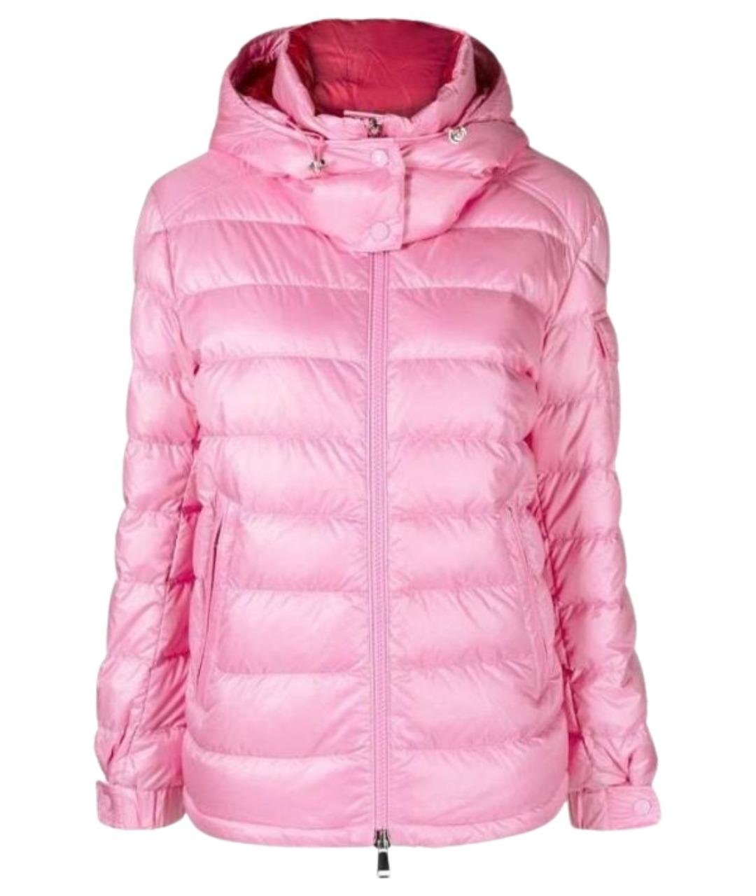 MONCLER Розовый пуховик, фото 1