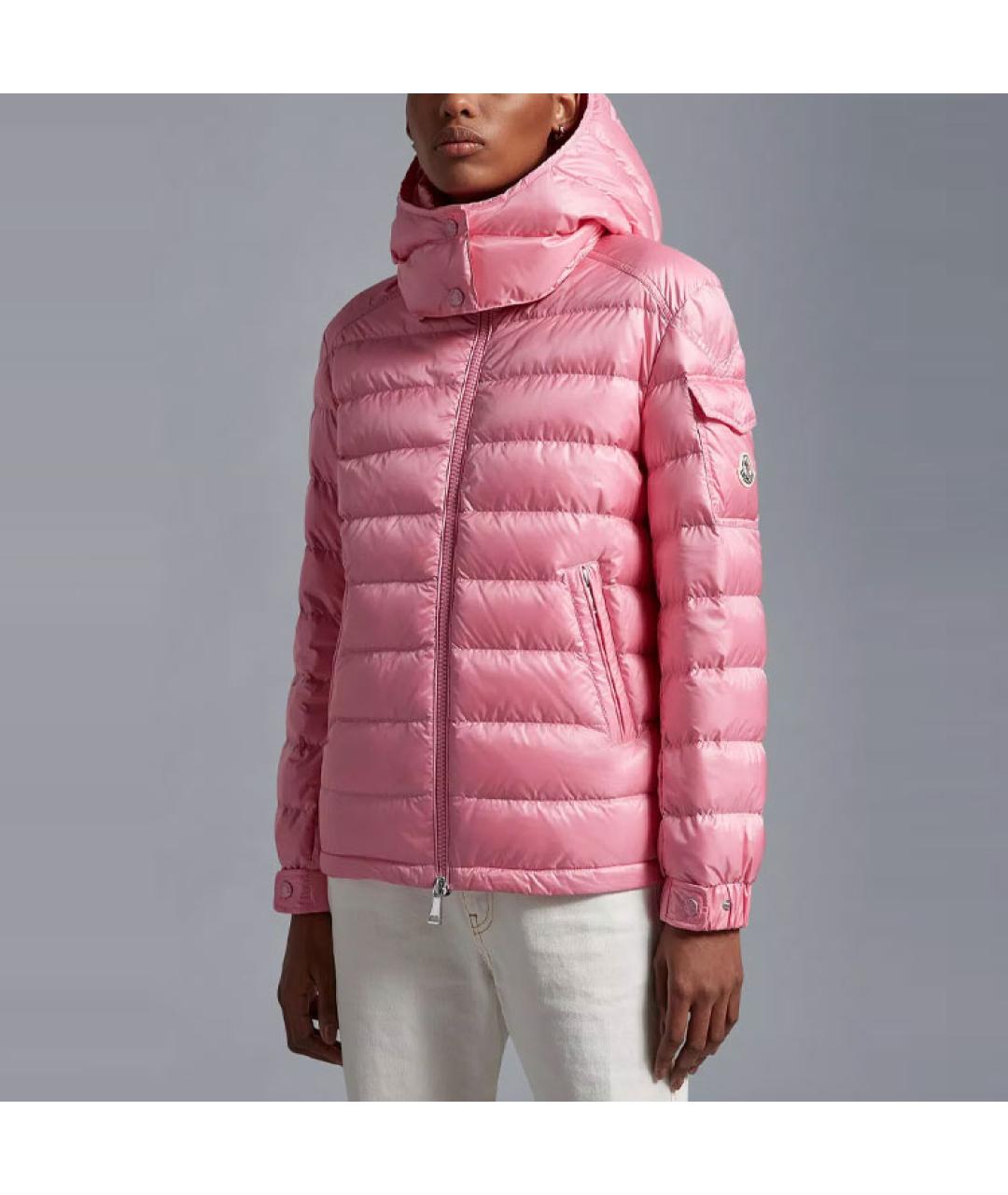 MONCLER Розовый пуховик, фото 4