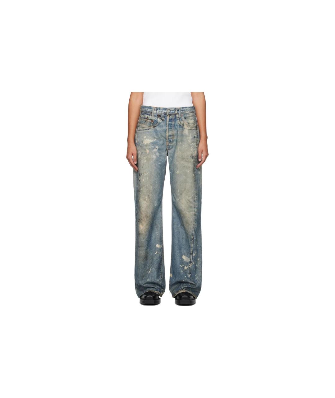ACNE STUDIOS Голубые прямые джинсы, фото 5