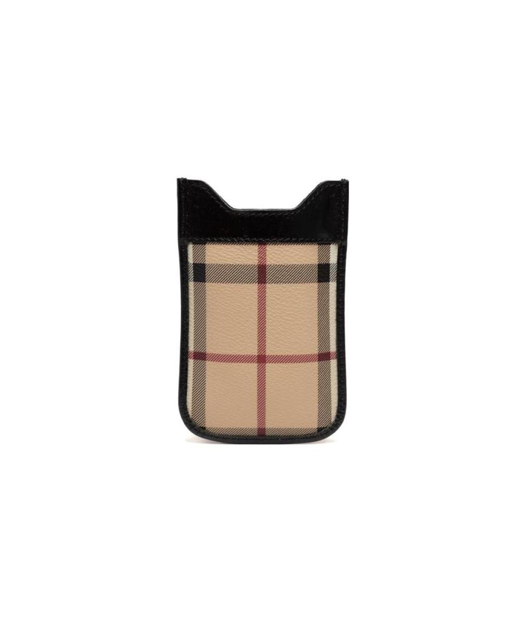 BURBERRY Бежевый кожаный кардхолдер, фото 2