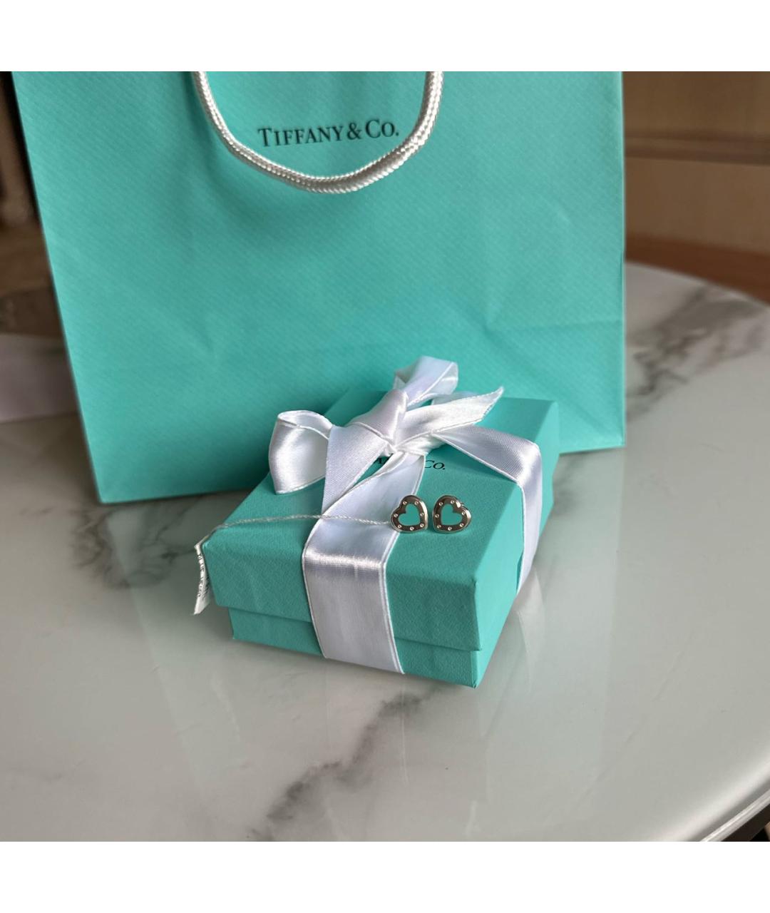 TIFFANY&CO Бирюзовые серебряные серьги, фото 3