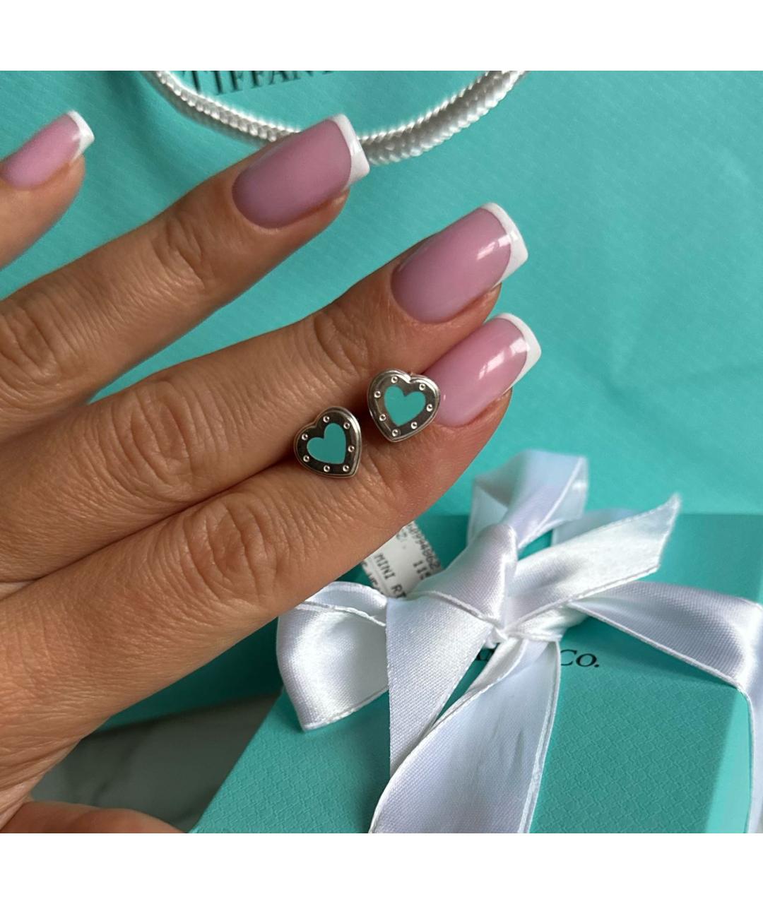 TIFFANY&CO Бирюзовые серебряные серьги, фото 5