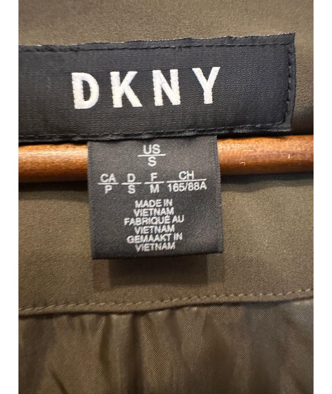 DKNY Хаки полиэстеровый пуховик, фото 6