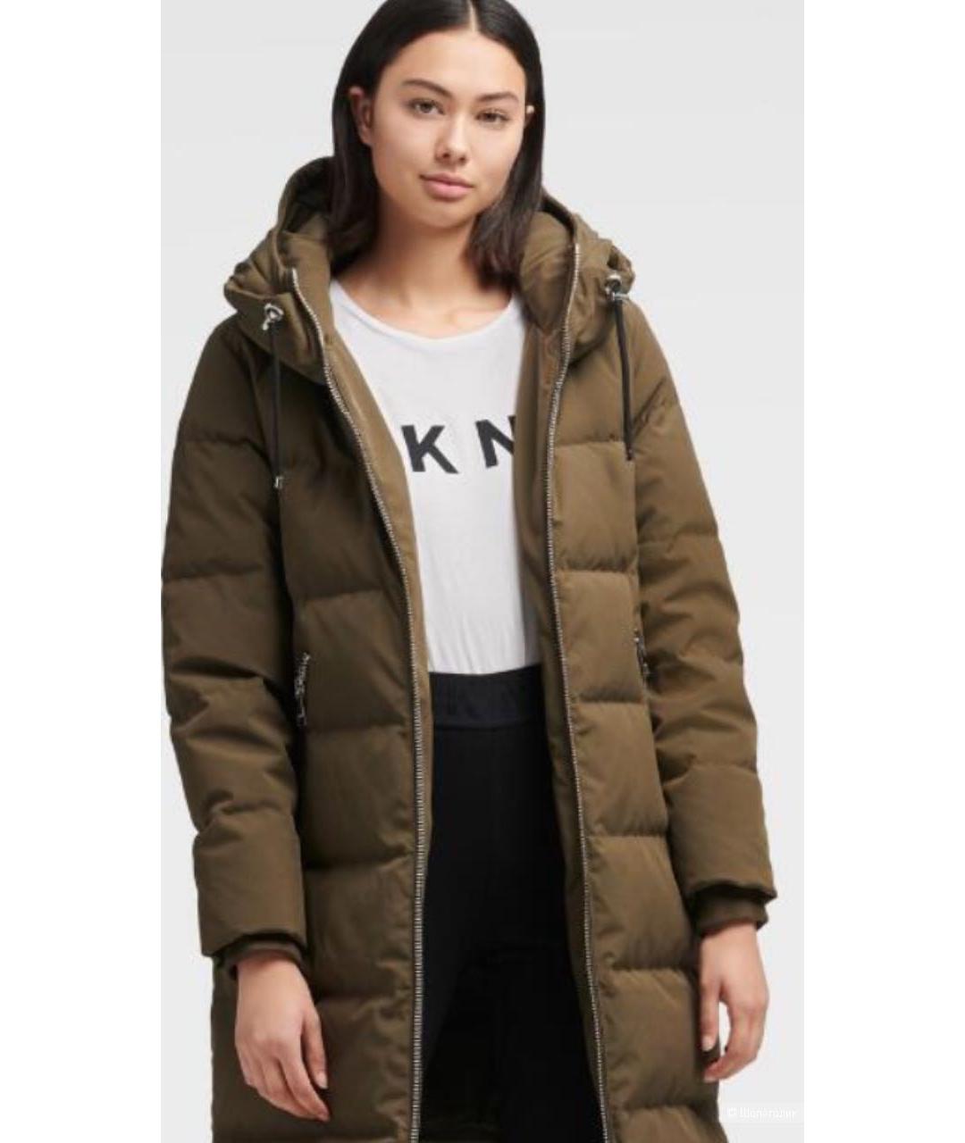 DKNY Хаки полиэстеровый пуховик, фото 2