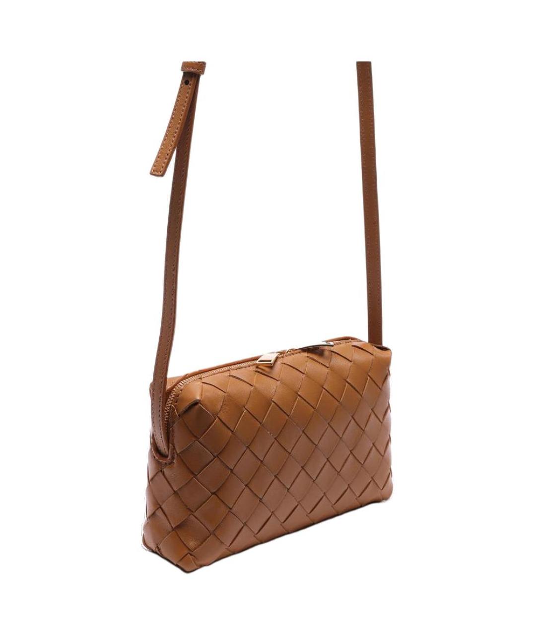 BOTTEGA VENETA Коричневая кожаная сумка через плечо, фото 2