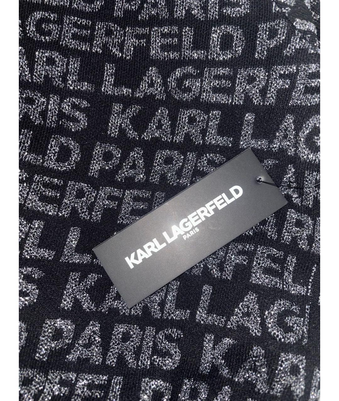 KARL LAGERFELD Черный вискозный кардиган, фото 4