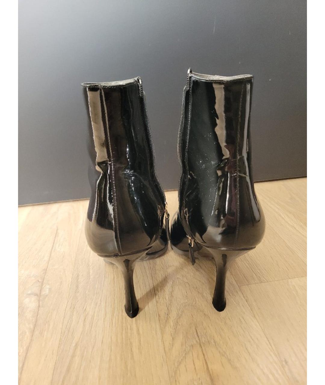 MIU MIU Черные ботильоны из лакированной кожи, фото 5