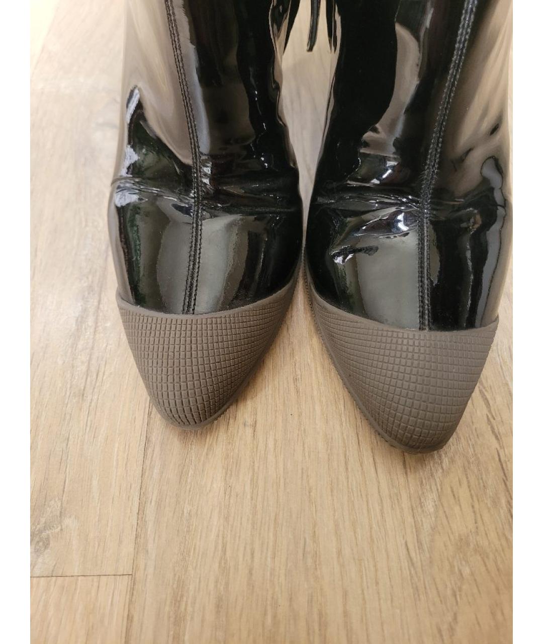 MIU MIU Черные ботильоны из лакированной кожи, фото 6