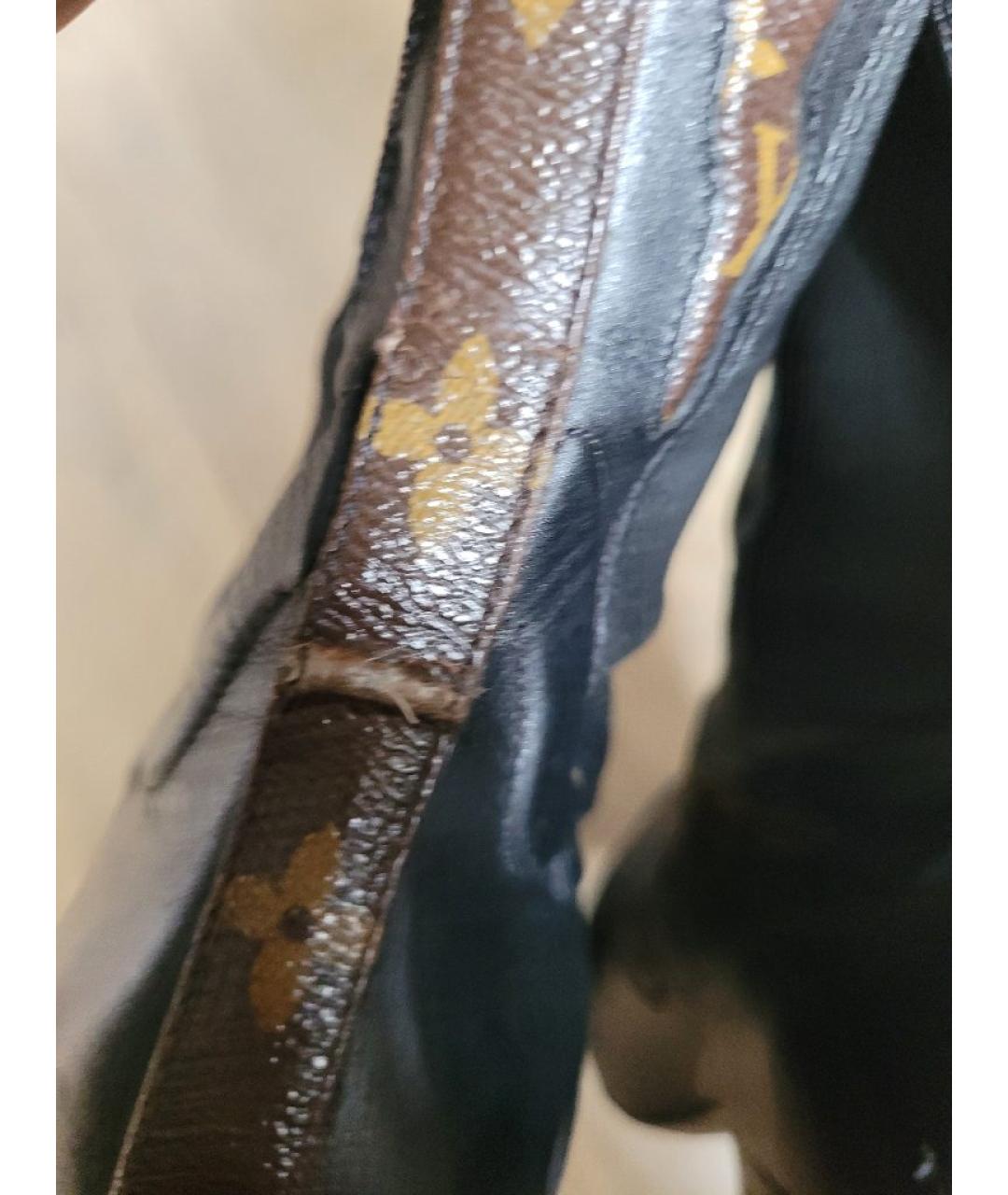 LOUIS VUITTON Черные кожаные полусапоги, фото 5