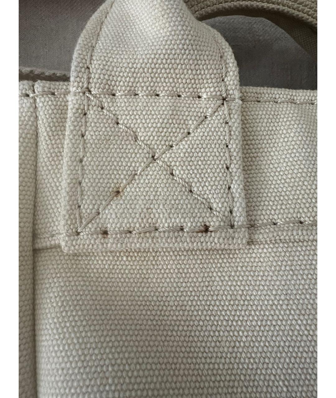 ACNE STUDIOS Бежевая хлопковая сумка через плечо, фото 4