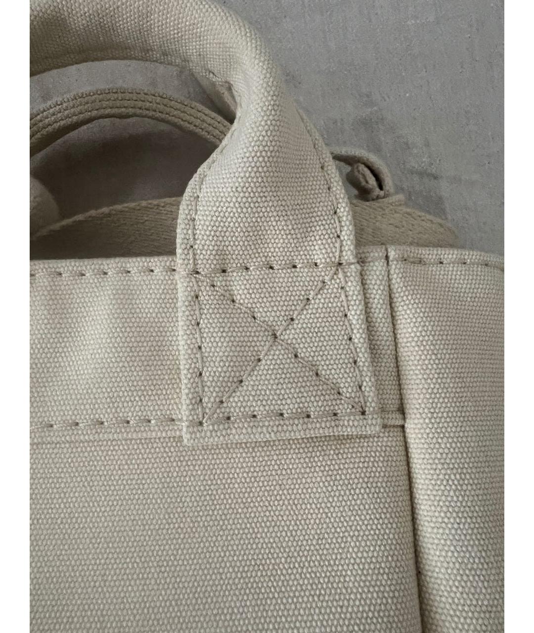 ACNE STUDIOS Бежевая хлопковая сумка через плечо, фото 5