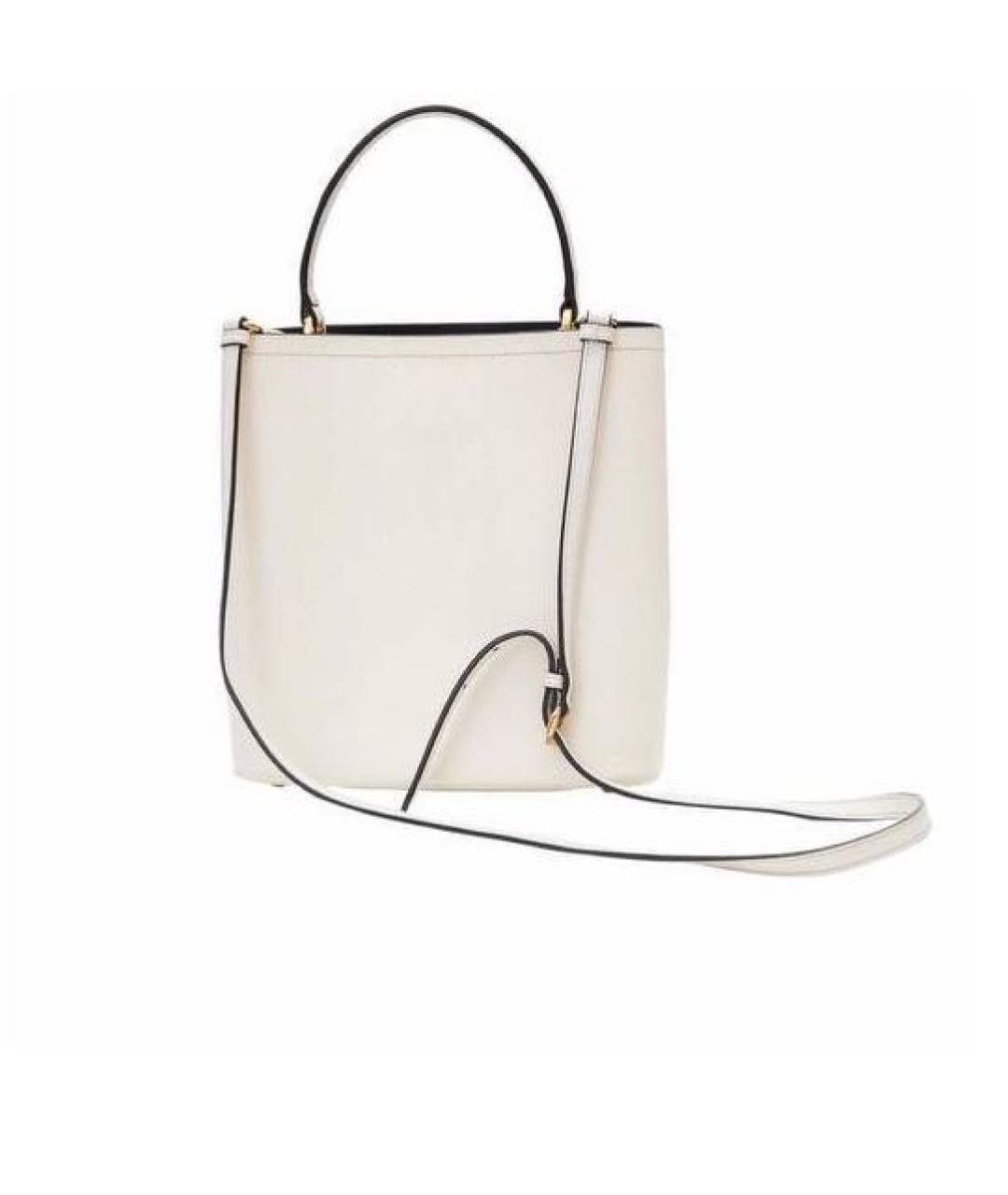 PRADA Белая кожаная сумка через плечо, фото 4