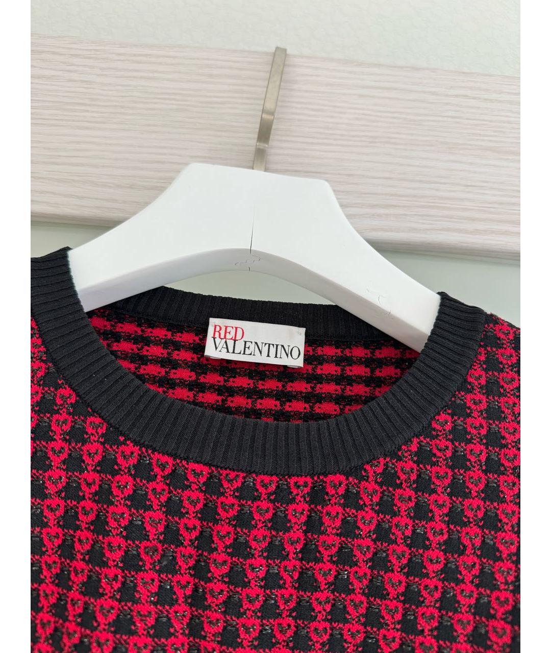 RED VALENTINO Красный вискозный джемпер / свитер, фото 4