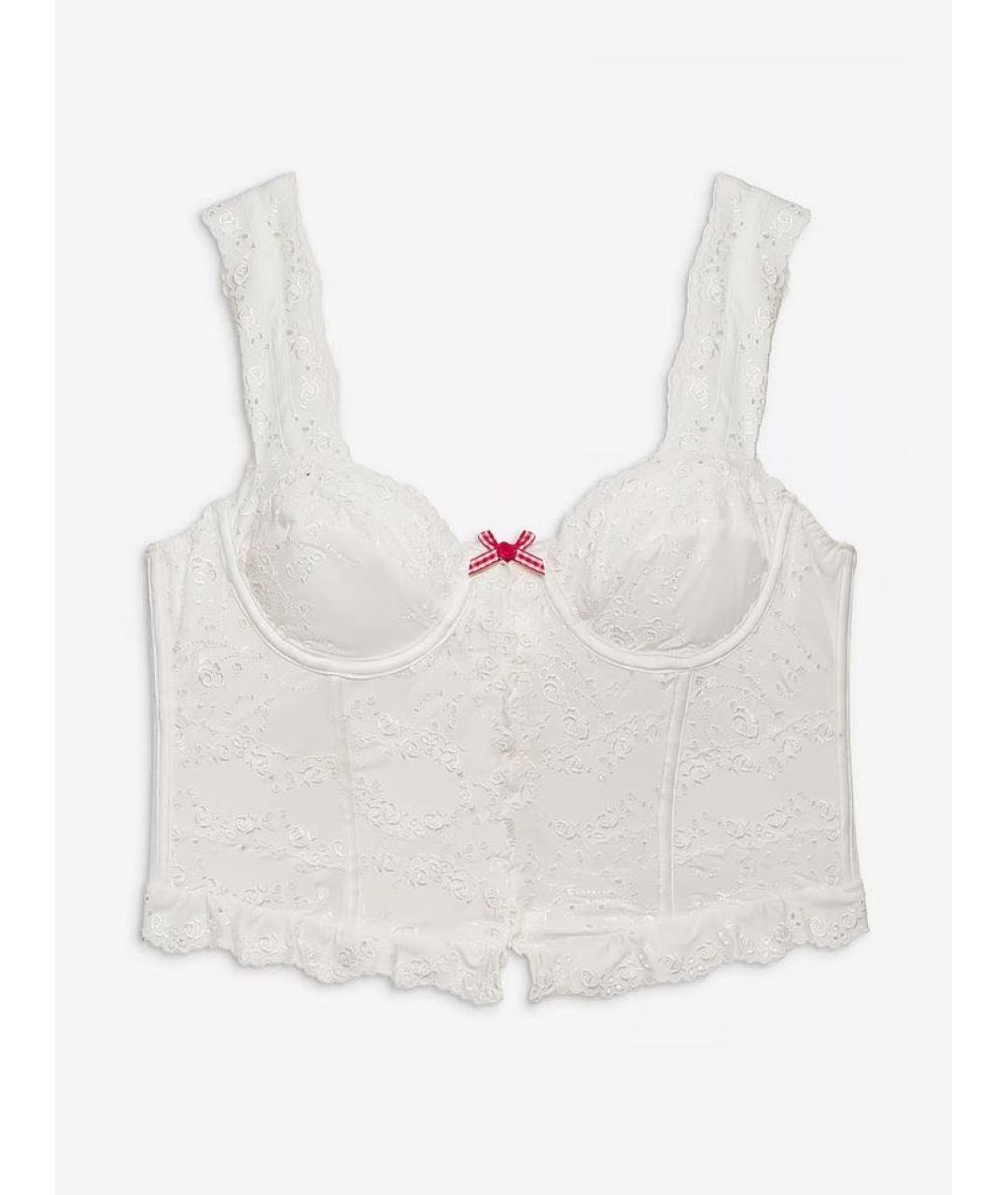 FOR LOVE AND LEMONS Белый кружевной корсет, фото 1