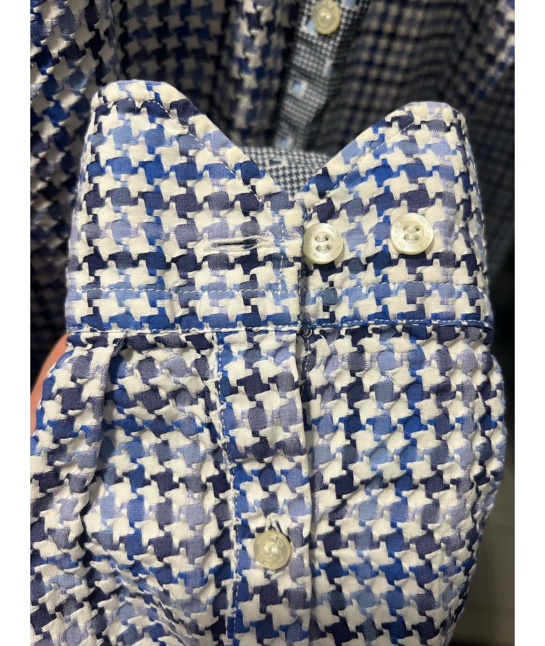 ETRO Голубая хлопковая кэжуал рубашка, фото 4