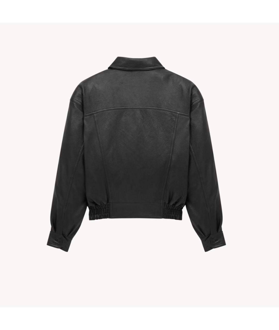 SAINT LAURENT Черная кожаная куртка, фото 2
