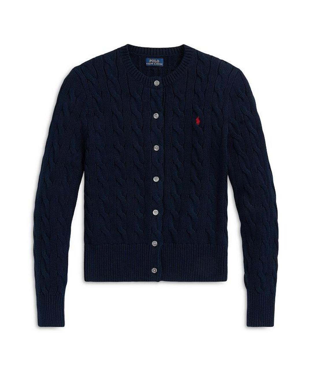 POLO RALPH LAUREN Темно-синий хлопковый кардиган, фото 1