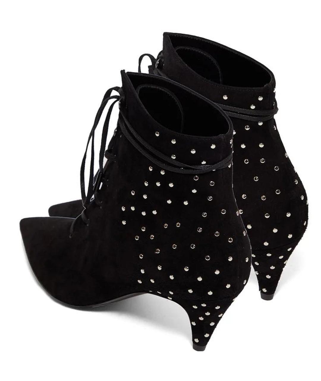 SAINT LAURENT Черные кожаные ботильоны, фото 4