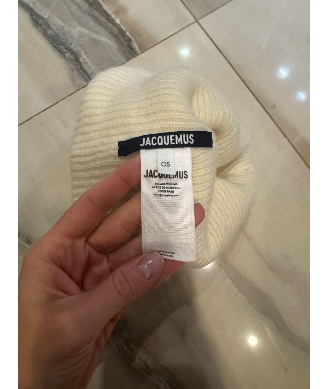 JACQUEMUS Бежевая шерстяная шапка, фото 2