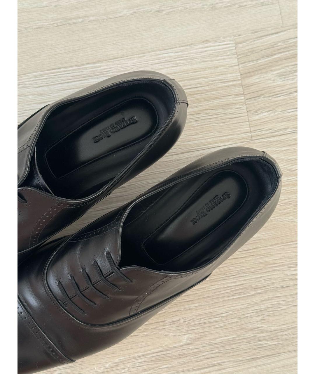 STEFANO RICCI Черные кожаные лоферы, фото 4