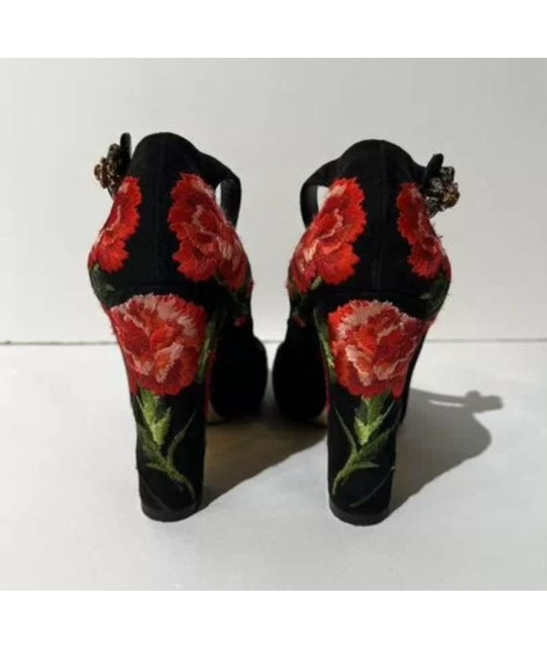 DOLCE&GABBANA Черные замшевые туфли, фото 3