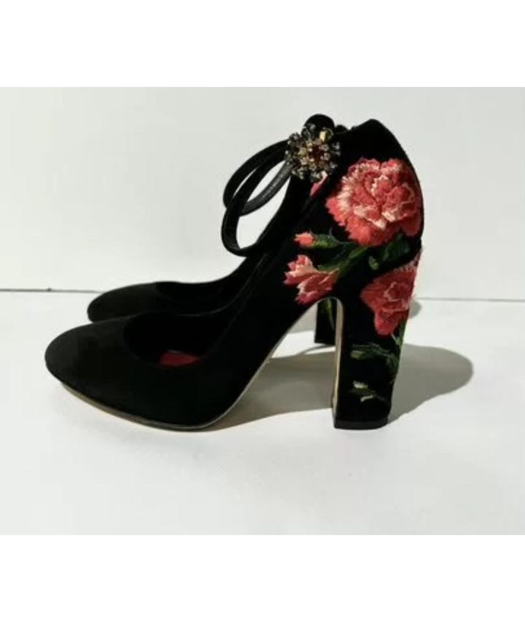 DOLCE&GABBANA Черные замшевые туфли, фото 10