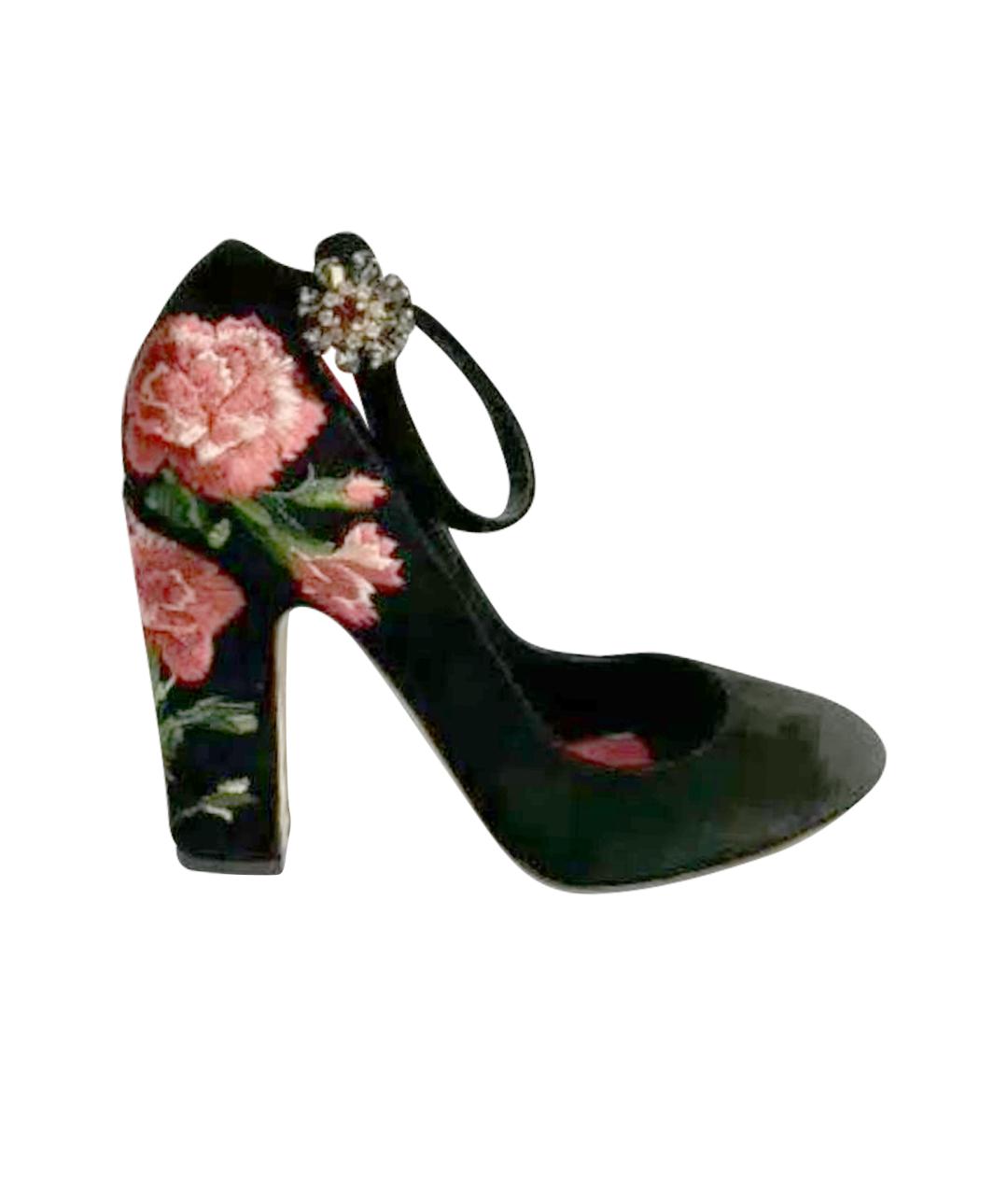 DOLCE&GABBANA Черные замшевые туфли, фото 1