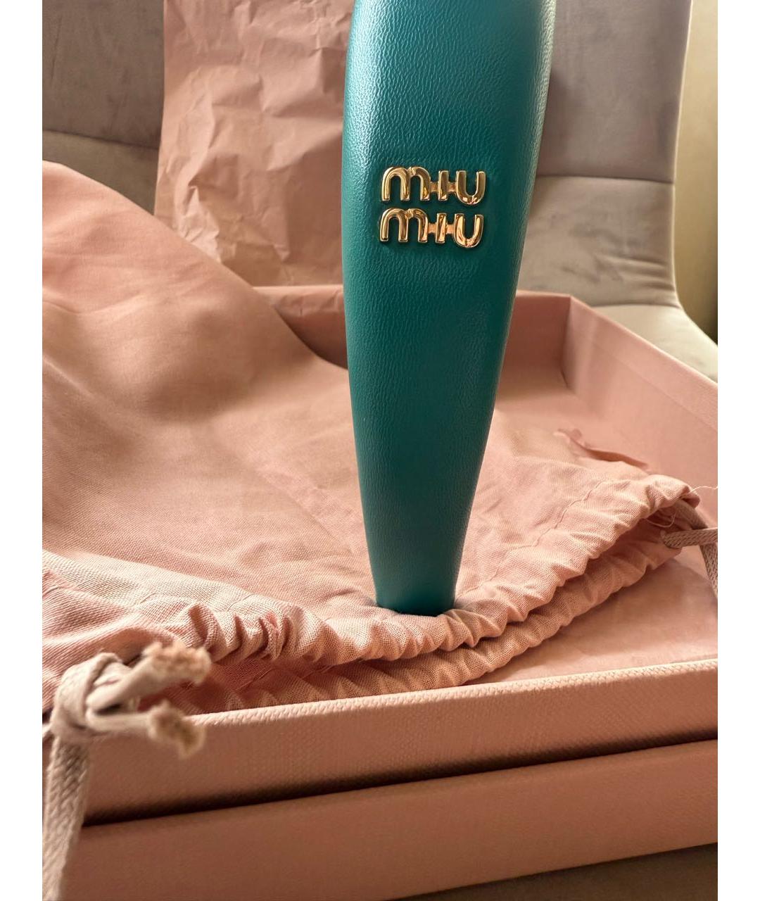 MIU MIU Бирюзовый ободок, фото 2