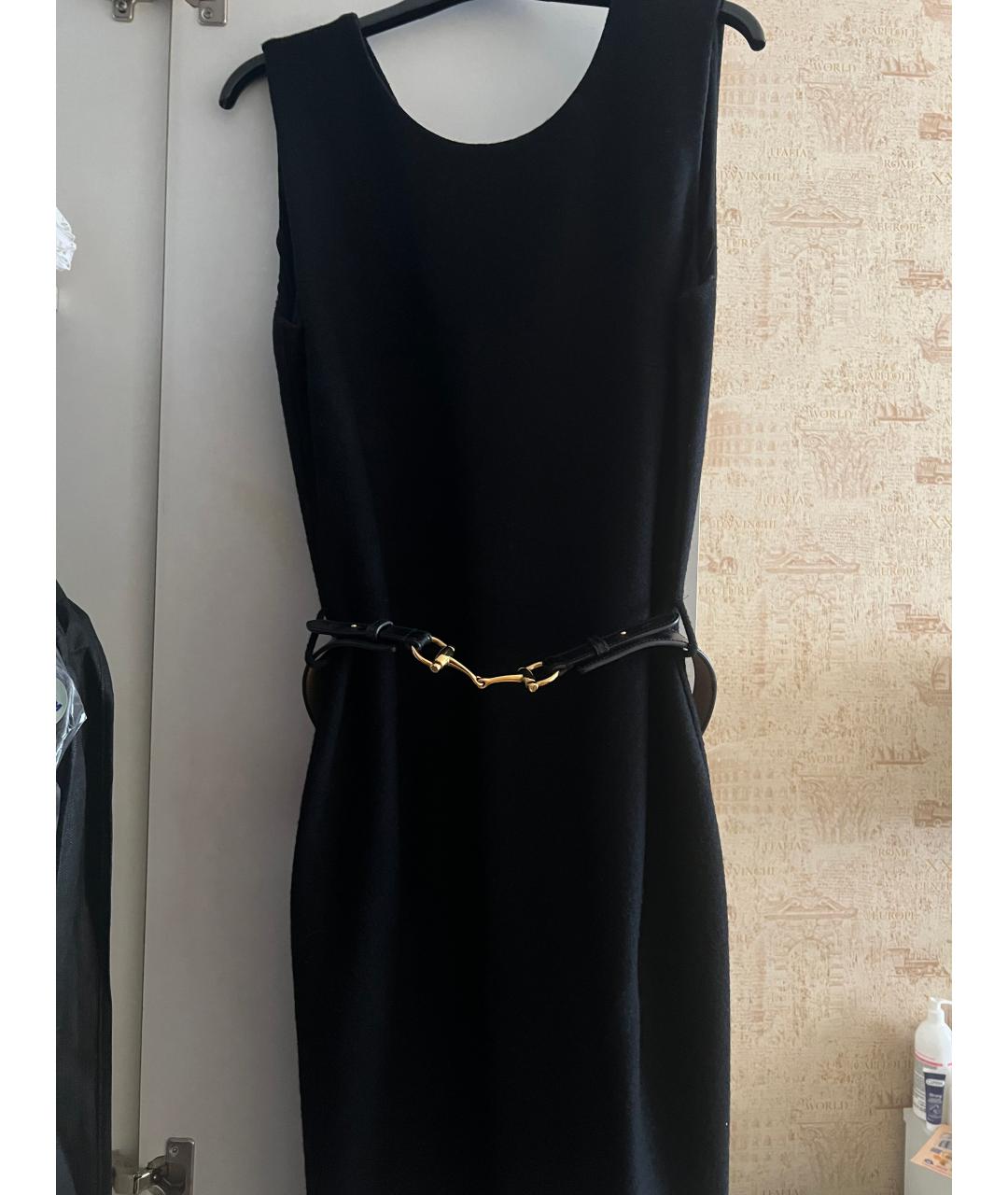 GUCCI Черное шерстяное повседневное платье, фото 3