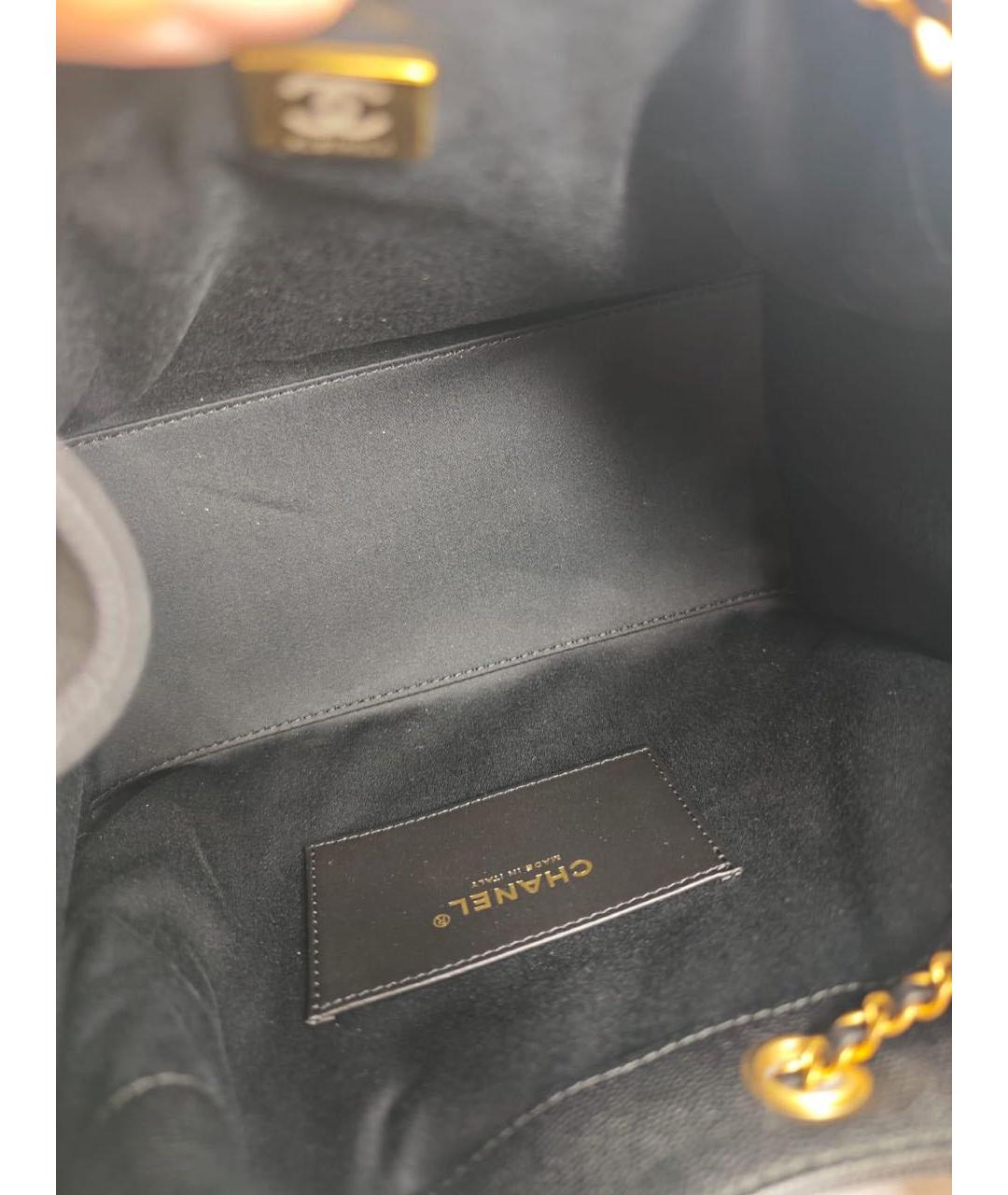 CHANEL Черная кожаная сумка тоут, фото 4