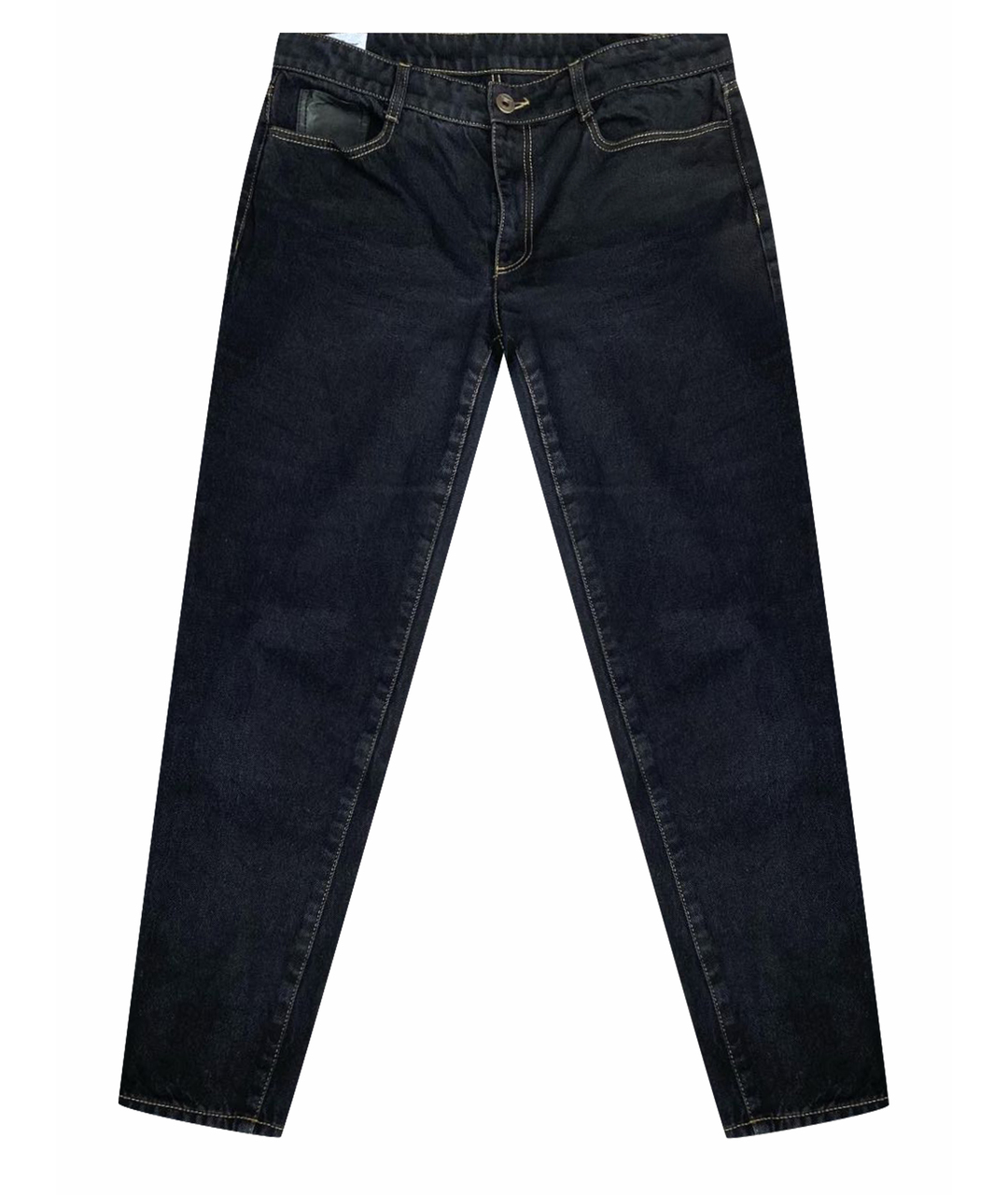 SALVATORE FERRAGAMO Черные хлопковые прямые джинсы, фото 1