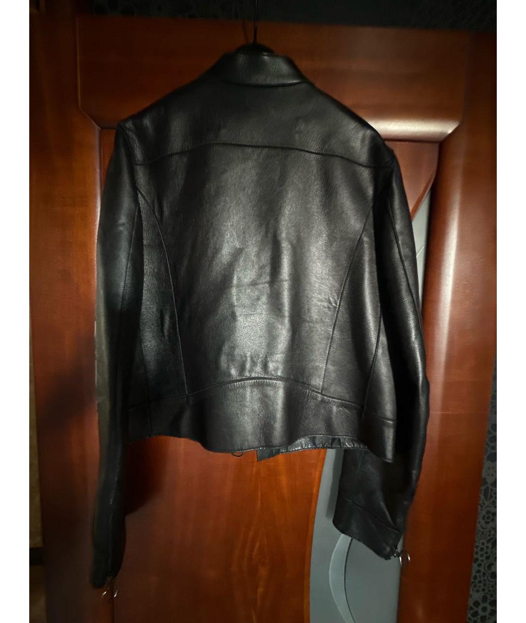 OFF-WHITE Черная кожаная куртка, фото 4