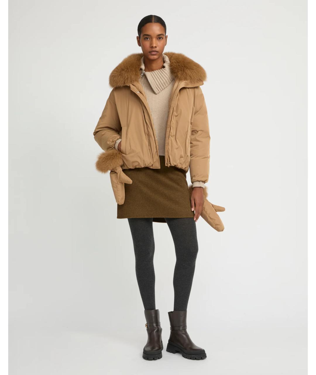 YVES SALOMON Бежевая куртка, фото 5