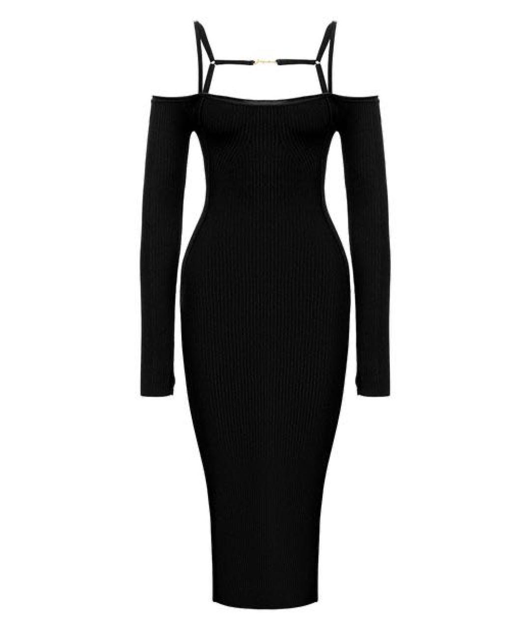 JACQUEMUS Черное вискозное повседневное платье, фото 1